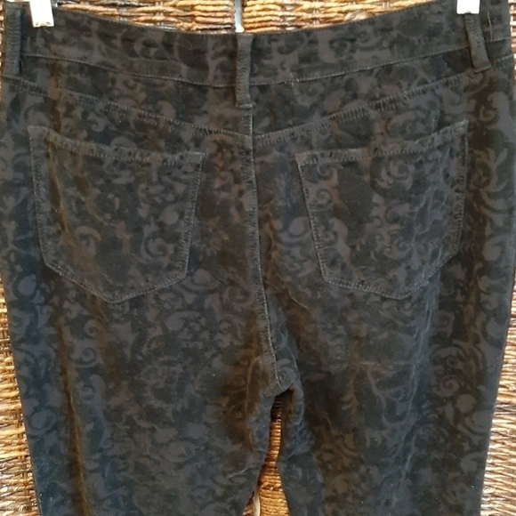 NYDJ Burnout Velvet Tapered Pants 12 Lift Tuck Technology Slim Jaquard - Picture 4 of 9